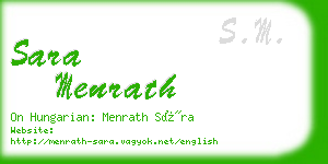 sara menrath business card